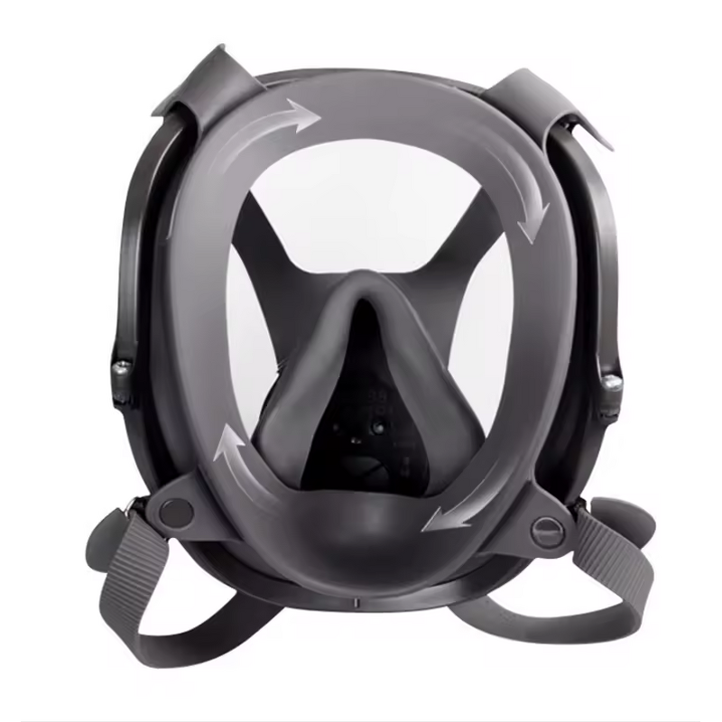 Half-face Gas Mask - Industrial Safety Silicone with Double Cartridges