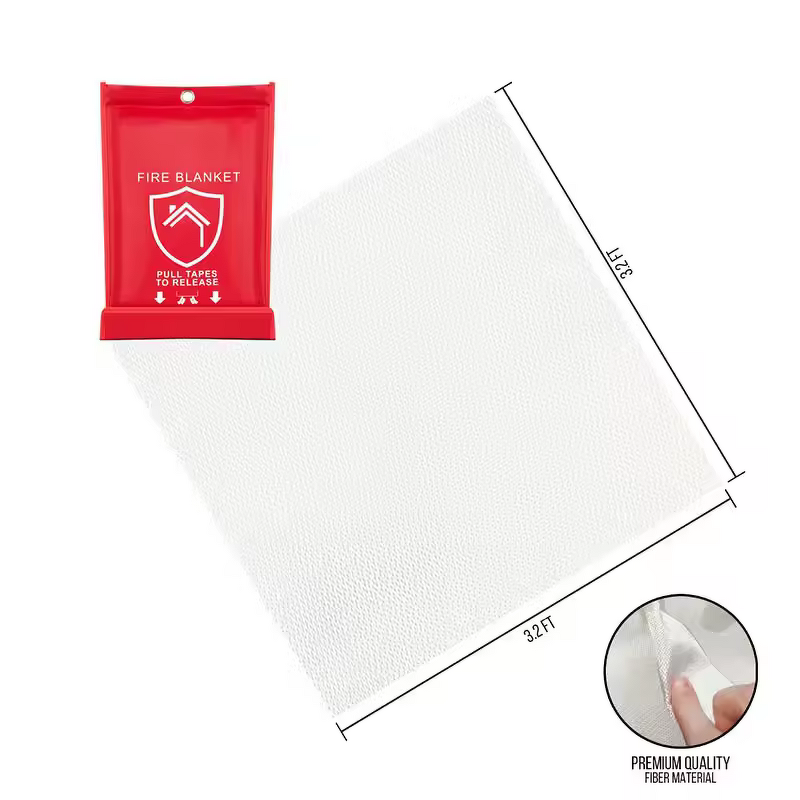 Fire Blanket - Silicone Fiberglass Cloth Emergency Fireproof