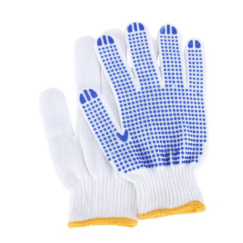 PVC Dotted Gloves - Industrial Anti Slip Waterproof Cotton Knitted