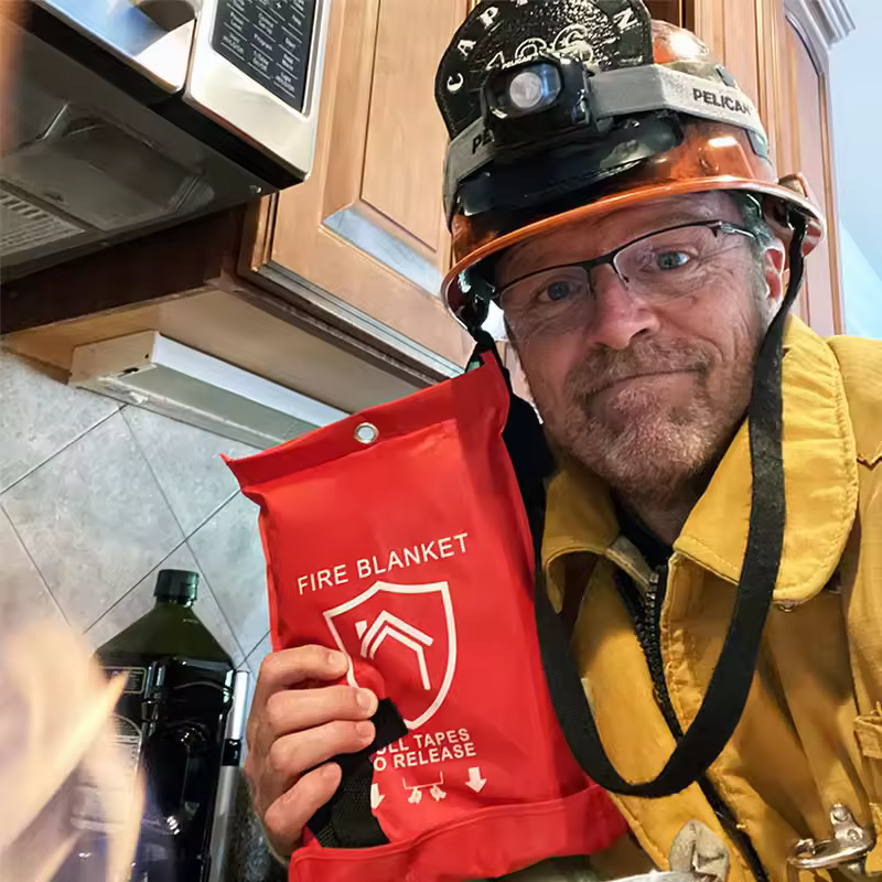 Fire Blanket - Certificated Fire Retard 1M X 1M Kitchen