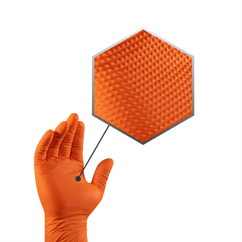 Nitrile Disposable Gloves - 10Mil Raised Diamond Texture Food-Safe