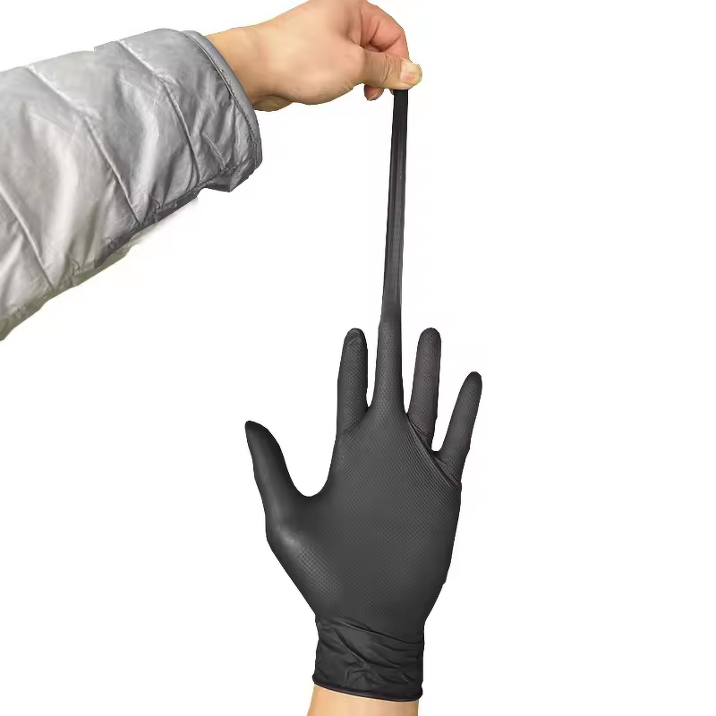 Nitrile Disposable Gloves - 10Mil Raised Diamond Texture Food-Safe