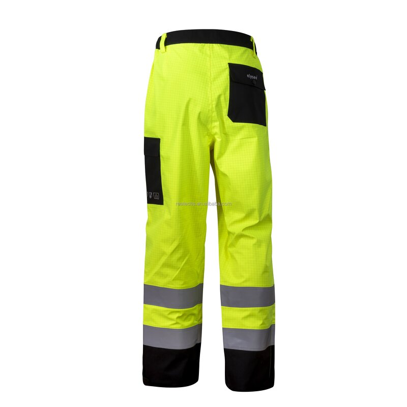 Construction Pants Manufacturer - Men's Durable HI-VIS Waterproof Straight Pattern Reflective Safety in Plus Size