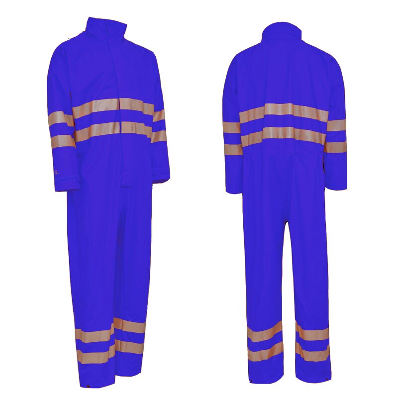 Protective Coverall Manufacturer - Men's Hi-Vis Polyester Plus Size Flame Retardant Engineering Uniform