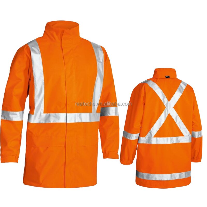 Safety Jacket Manufacturer - Customizable Thermal Reflective High Visibility ANSI Class 1 Orange Softshell