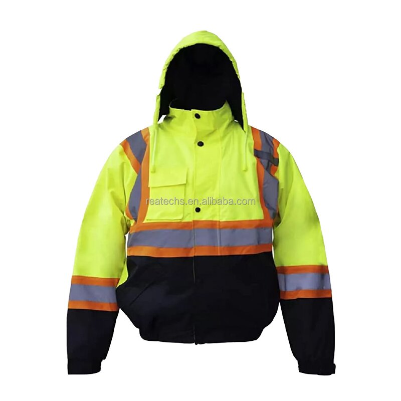 Workwear Hoodie Manufacturer - Customizable High Visibility Waterproof Safety with Reflective Tape