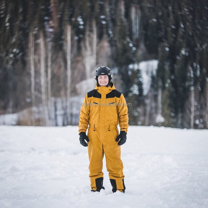 Ski Overall Manufacturer - OEM Unisex Warm Waterproof Windproof Breathable One Piece Snow Suit Fashionable