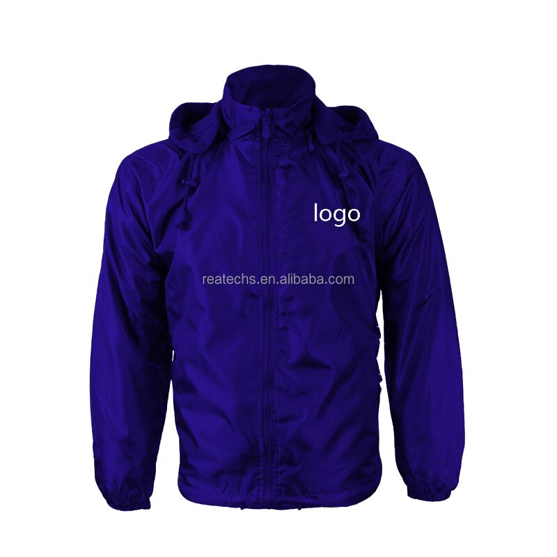 Windbreaker Manufacturer - Waterproof Custom Logo Polyester Sublimation for Male Sports Outdoor