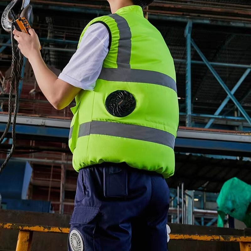 Cooling Vest Manufacturer - Summer Outdoor Reflective Air-Conditioning Fan with Custom Logo Support