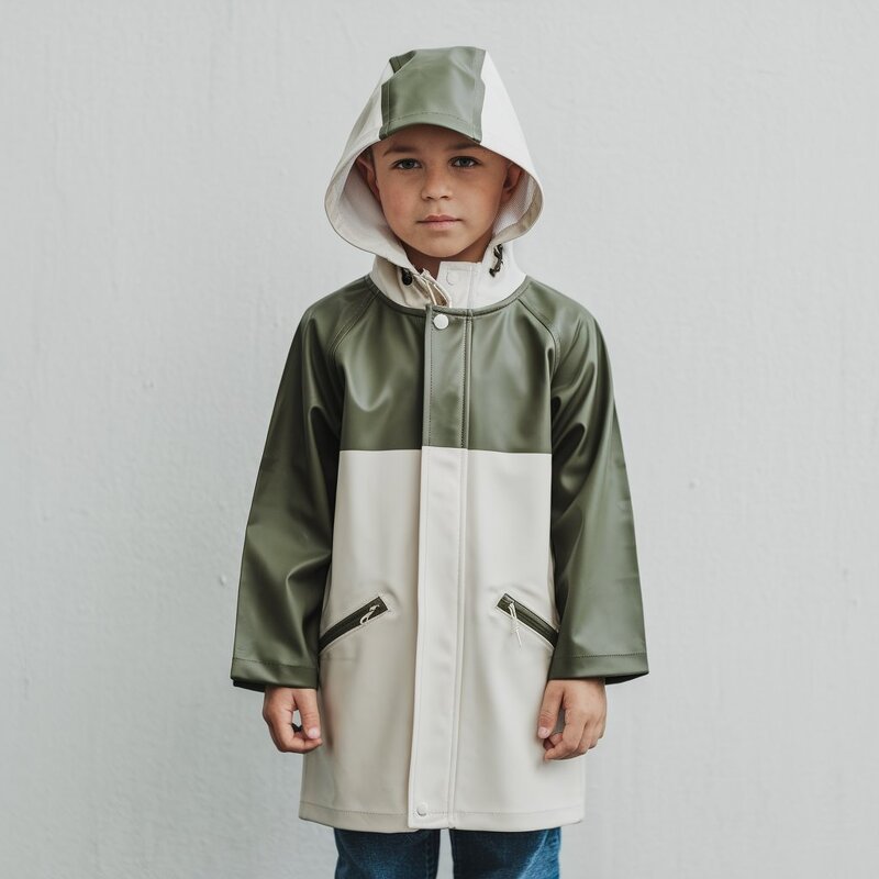 Raincoat Manufacturer - 2024 Casual Print PU for Kids High Quality Waterproof Breathable Stand New Lovely