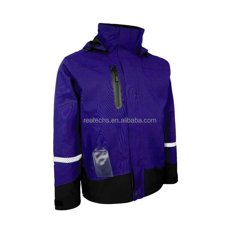 Safety Jacket Manufacturer - Waterproof Windproof Breathable Soft Shell Construction Long Sleeves 10