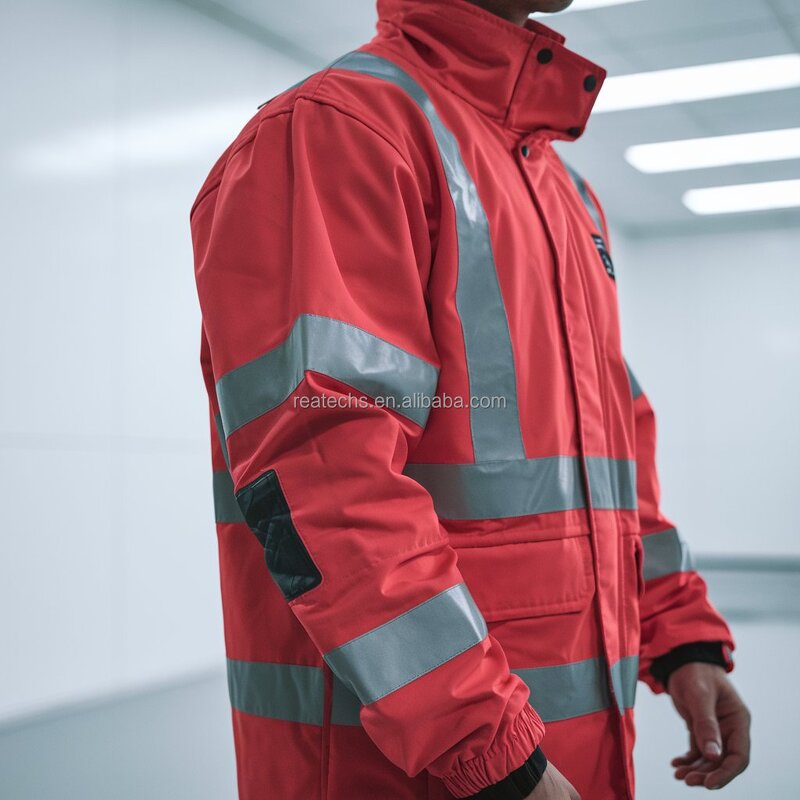 Workwear Jacket Manufacturer - Flame-Resistant Reflective Waterproof Breathable Polyester with Thermal Features