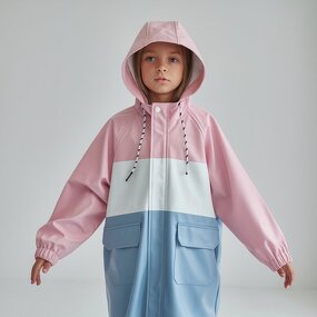 Raincoat Manufacturer - 2024 Casual Print PU for Kids High Quality Waterproof Breathable Stand New Lovely