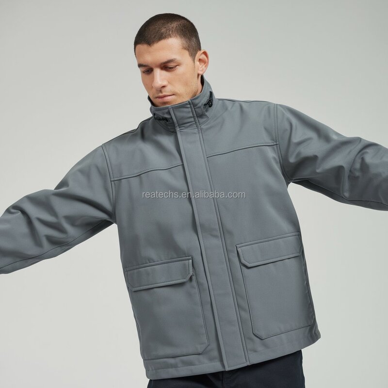 Fleece Jacket Manufacturer - Customized Men's Plus Size Softshell Waterproof Winter Sports Outdoor Mountaineering