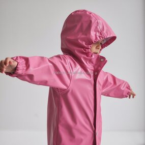 Children's Rain Jacket Manufacturer - Pink Simple Style Waterproof 10