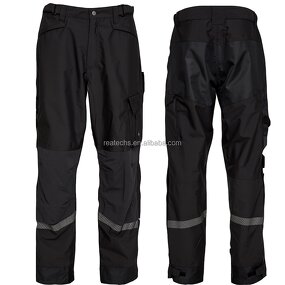 Work Pants Manufacturer - Men's Safety Worker Multi-Pockets Polyester with Breathable Reflective Tape