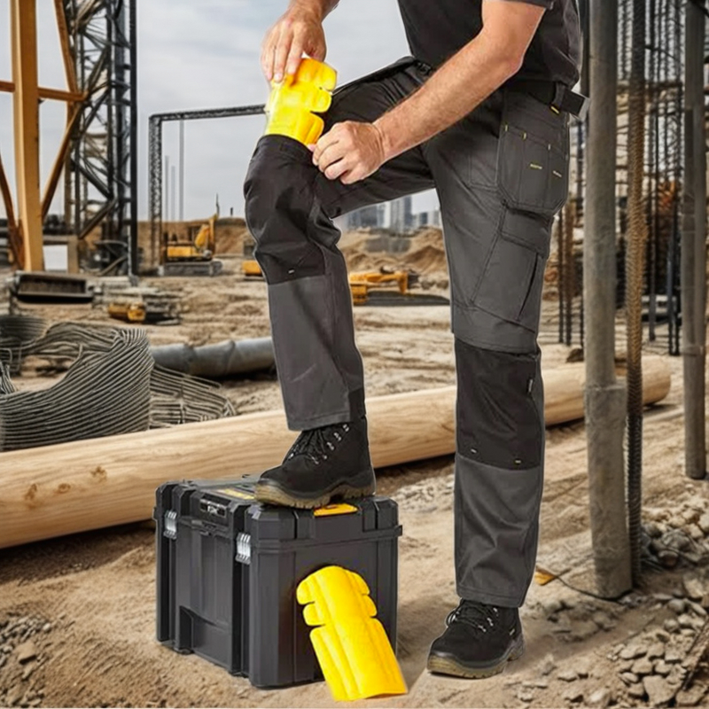 Work Trousers Manufacturer - OEM Men's Safety Cotton and Polyester Cargo Pants with Reflective