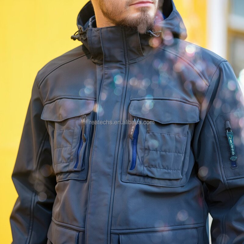 Fleece Jacket Manufacturer - Customized Men's Plus Size Softshell Waterproof Winter Sports Outdoor Mountaineering