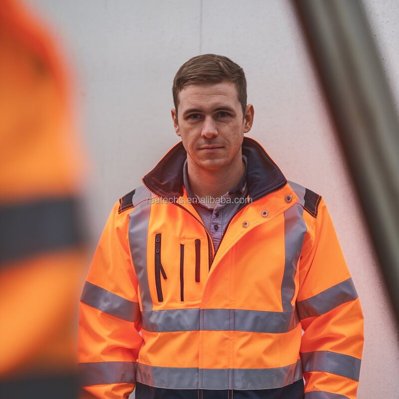 Workwear Jacket Manufacturer - OEM Hi Vis Thermal Flame Resistant Breathable Polyester Waterproof Windproof CE