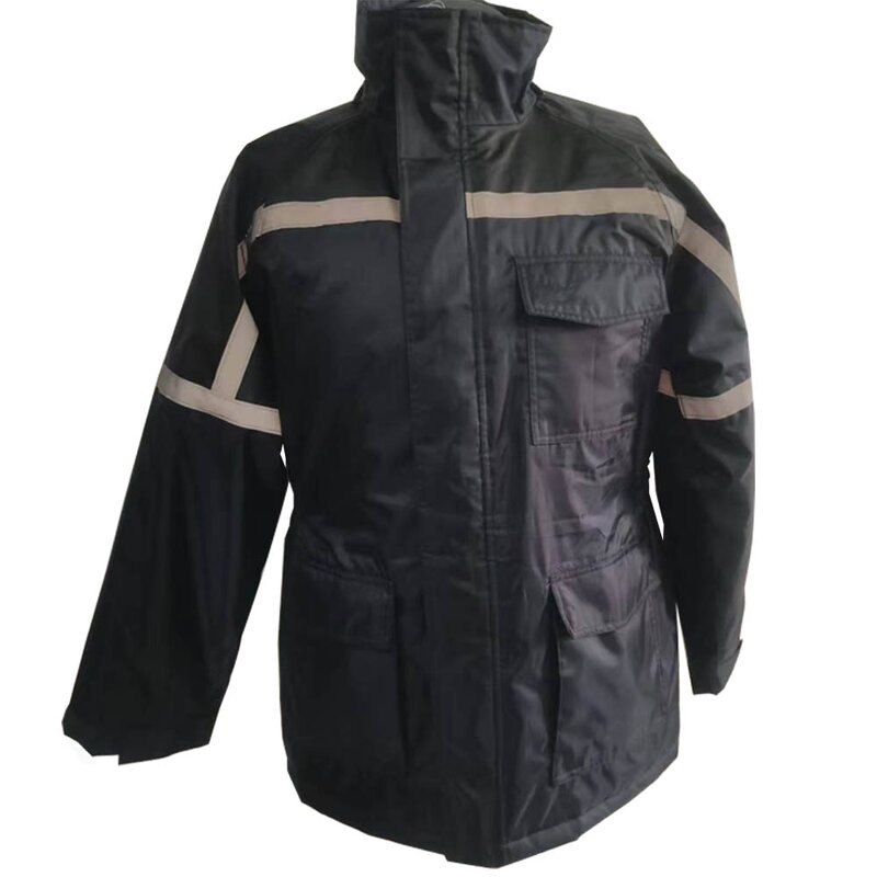 Workwear Uniform Manufacturer - Black Reflective Winter for Outdoor Jobs Enhanced Visibility and Comfort