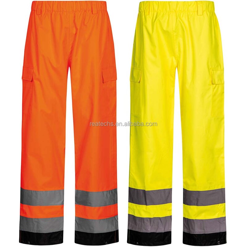 Construction Pants Manufacturer - Men's Durable HI-VIS Waterproof Straight Pattern Reflective Safety in Plus Size