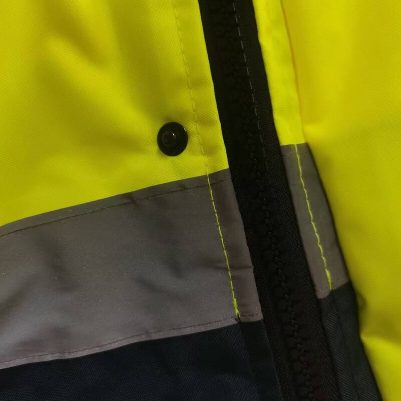 Safety Bomber Jacket Manufacturer - Hi Vis Reflective Customizable with Logo Nylon Stand Collar