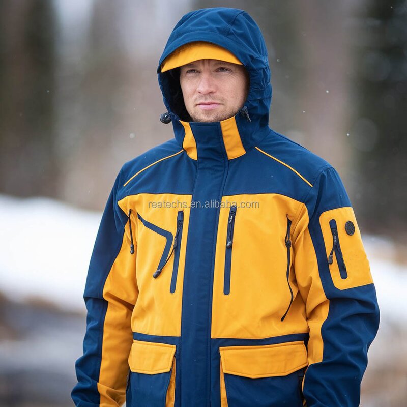 Ski Suit Manufacturer - Custom Logo Men's Warm Waterproof One-Piece Overall Snowboard Pants with Screen Printing