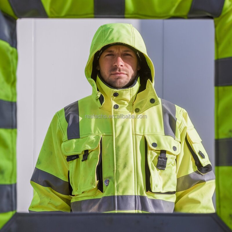 Workwear Jacket Manufacturer - OEM Hi Vis Thermal Flame Resistant Breathable Polyester Waterproof Windproof CE