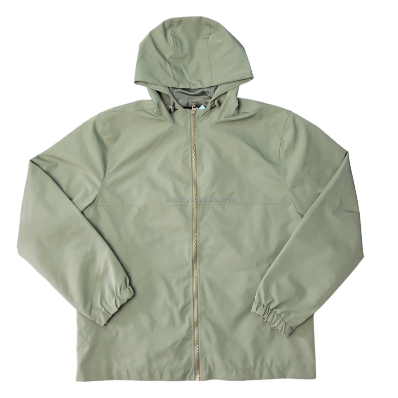 Windbreaker Jacket Manufacturer - Men's Custom Logo Hooded Outdoor Stand Collar Training Casual