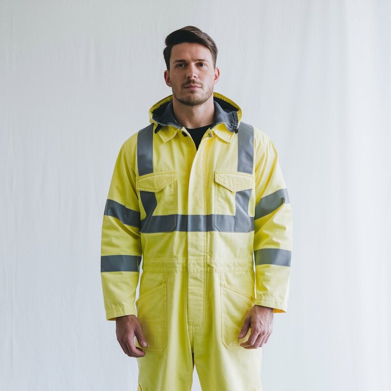 Safety Overalls Manufacturer - Wholesale Men's Blue Warm Hi Vis Windproof Reflective for Outdoor Working