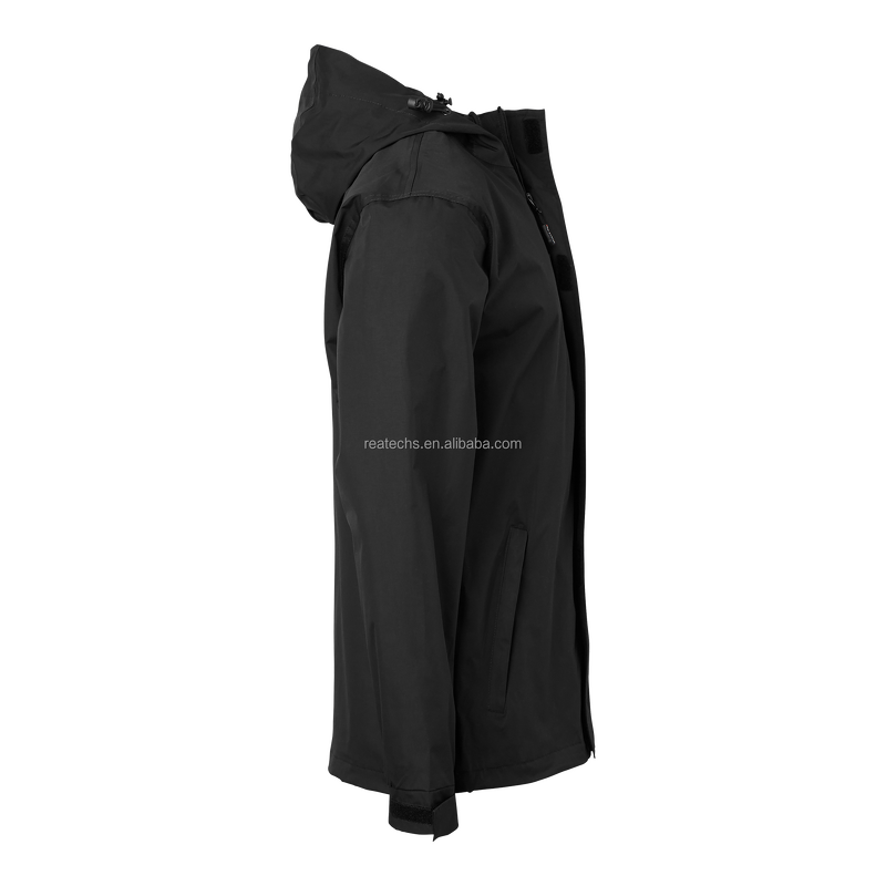 Rain Jacket Manufacturer - Wholesale Lightweight Hooded Windproof Outdoor Heating Fabric Zipper Closure Plus Size