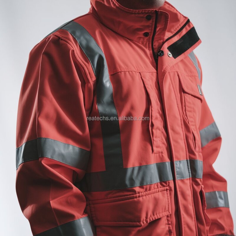 Safety Overall Manufacturer - Flame Resistant Cotton Reflective Jacket with Anti-Static Feature