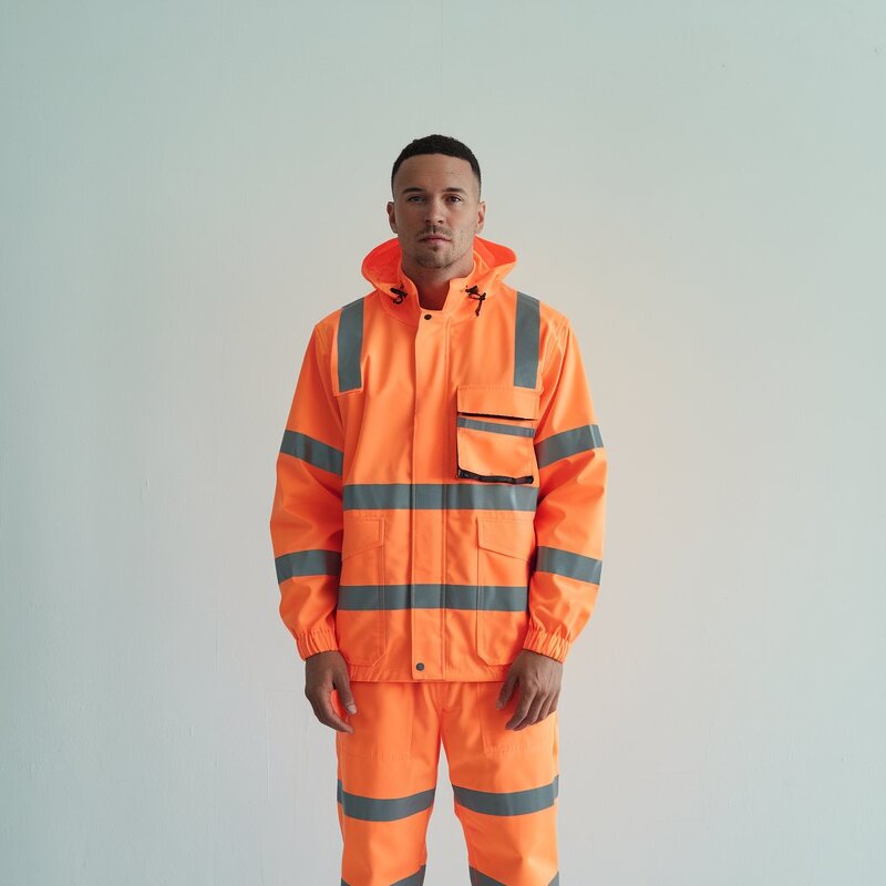 Safety Overalls Manufacturer - Wholesale Men's Blue Warm Hi Vis Windproof Reflective for Outdoor Working