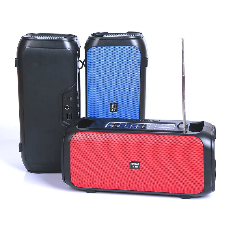 Solar Speaker Manufacturer - Shoulder Strap Solar Panels with Outdoor Subwoofer FM Radio