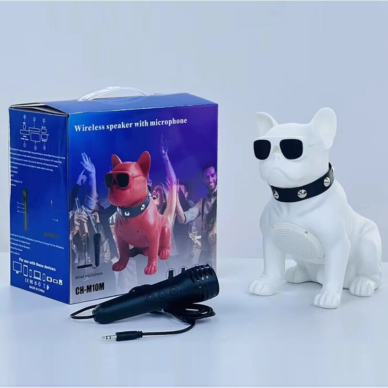 Bluetooth Speaker Manufacturer - Cartoon Dog with Stereo Woofer Bass FM Radio TF USB Active Cute Gift