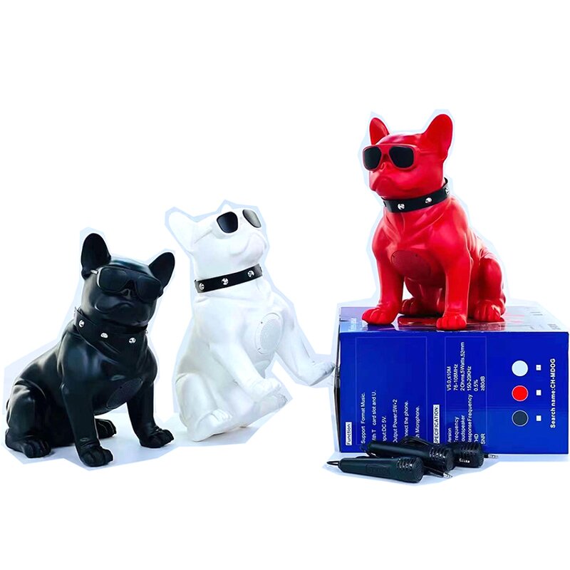 Bluetooth Speaker Manufacturer - Bull Dog Speakers Mini with TF USB Plastic Dog Stereo Woofer Creative
