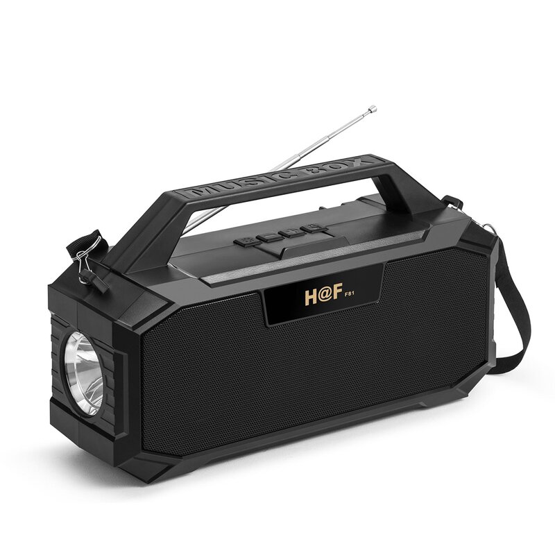 Bluetooth Speaker Manufacturer - Stereo Supper Bass Outdoor with Display Screen Torch FM Radio TF USB