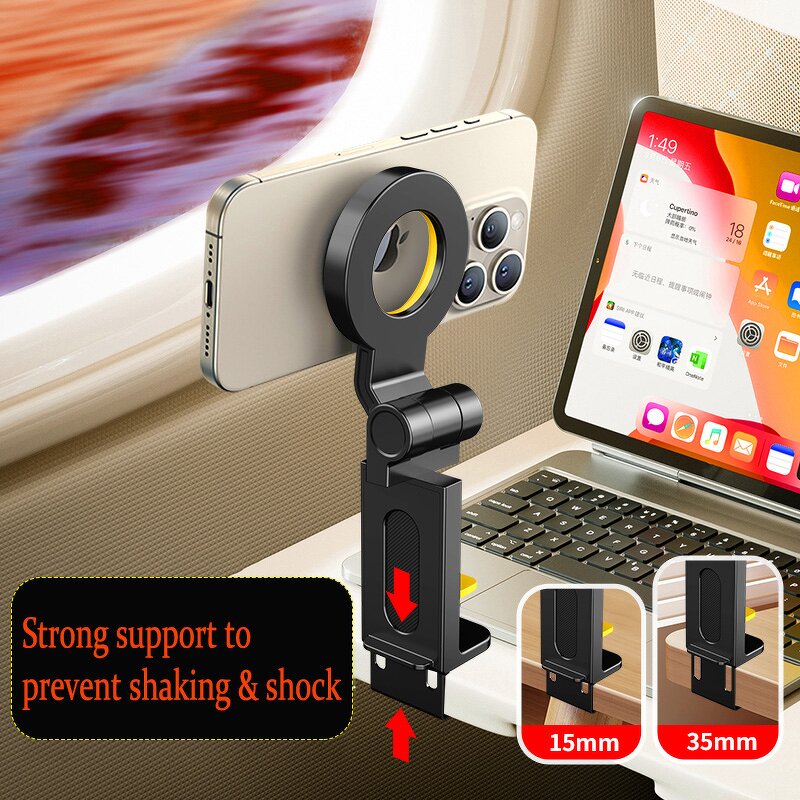 Phone Holder Manufacturer - Rear View Mirror with Multifunctional Adjustable Height 360 Stand