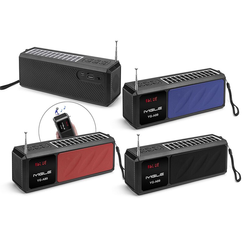 Solar Speaker Manufacturer - Portable with Stereo Woofer FM Radio TF USB