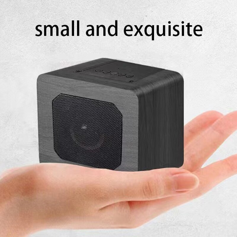 Bluetooth Speaker Manufacturer - Wooden Cuboid with FM Radio Support TF USB Functional Bass Home