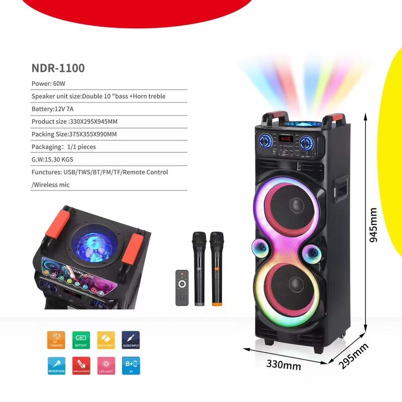 Bluetooth Speaker Manufacturer - Retro Loud Sound with Stereo Super Bass Woofer for Home Theatre Party DJ