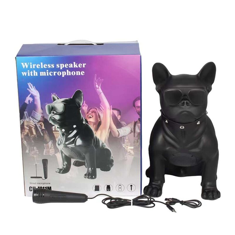 Bluetooth Speaker Manufacturer - Bull Dog Speakers Mini with TF USB Plastic Dog Stereo Woofer Creative