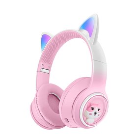 Wireless Headset Manufacturer - Stereo Bass Sport with TF Card FM Radio BT Cute Cat Design