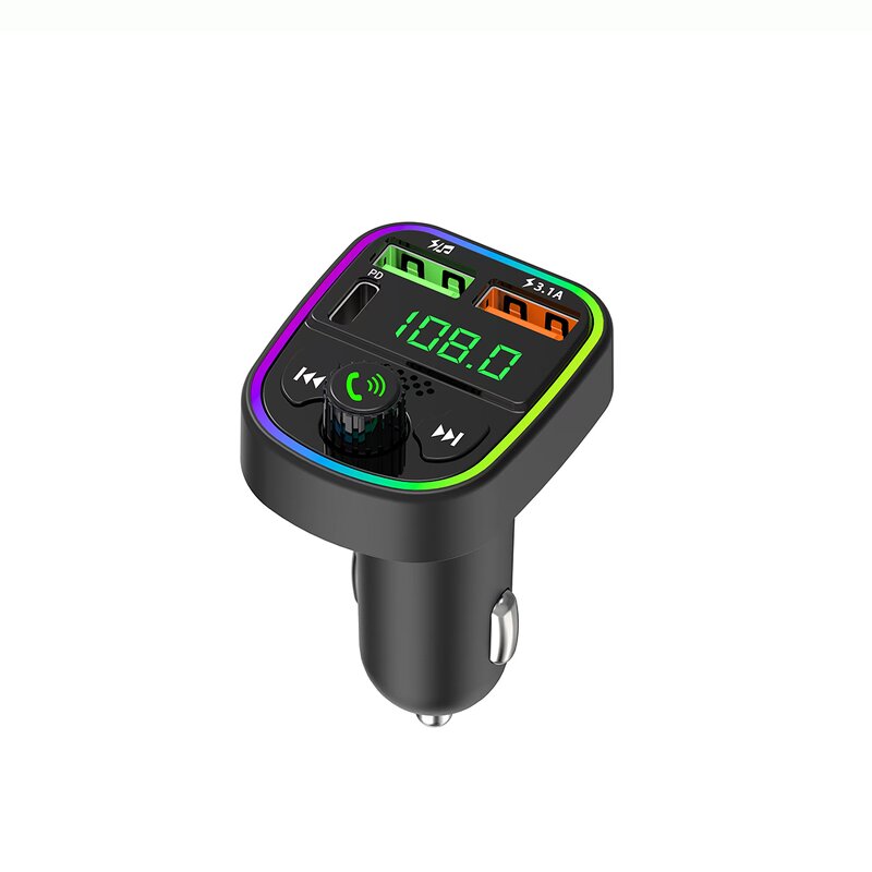 FM Transmitter Manufacturer - Portable Wireless with MP3 Players Support TF USB Type-C USB Fast Cigarette Lighter