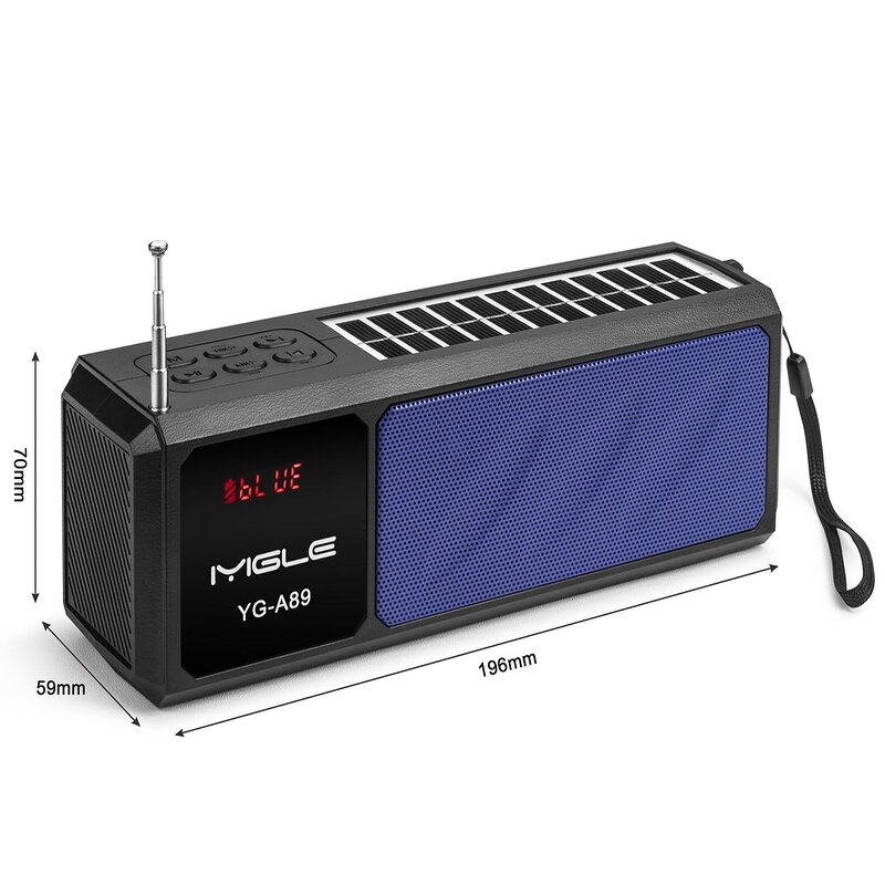 Solar Speaker Manufacturer - Portable with Stereo Woofer FM Radio TF USB