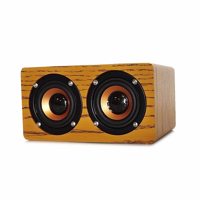 Bluetooth Speaker Manufacturer - Wooden Mini Size with Stereo Woofer FM Radio Support TF USB