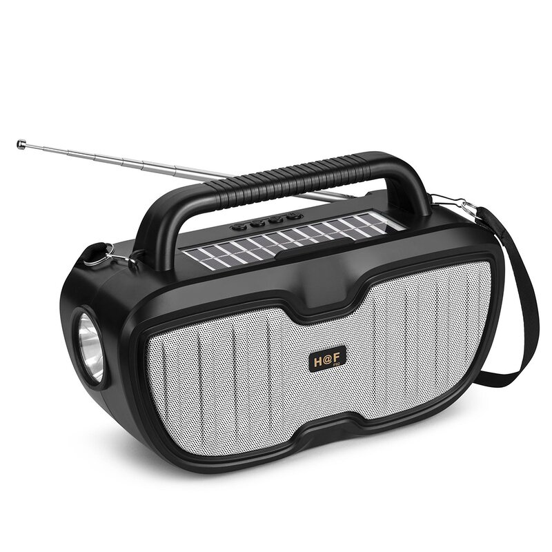Bluetooth Speaker Manufacturer - Portable with Solar Charging FM Radio TF USB Torch