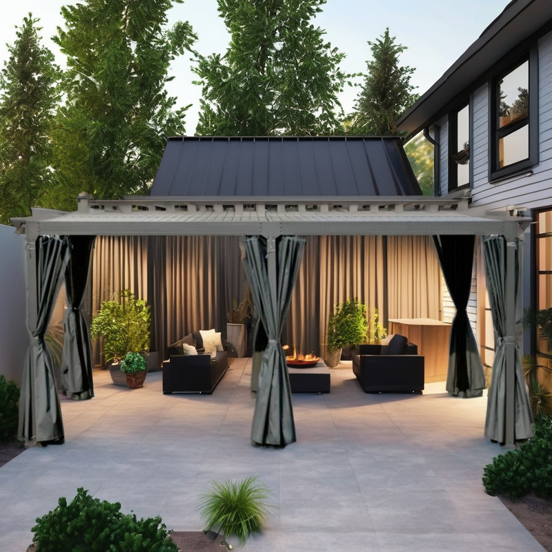 Outdoor Pergola Manufacturer - with Roof Shading Factory Mounted Modern Quality 4x4