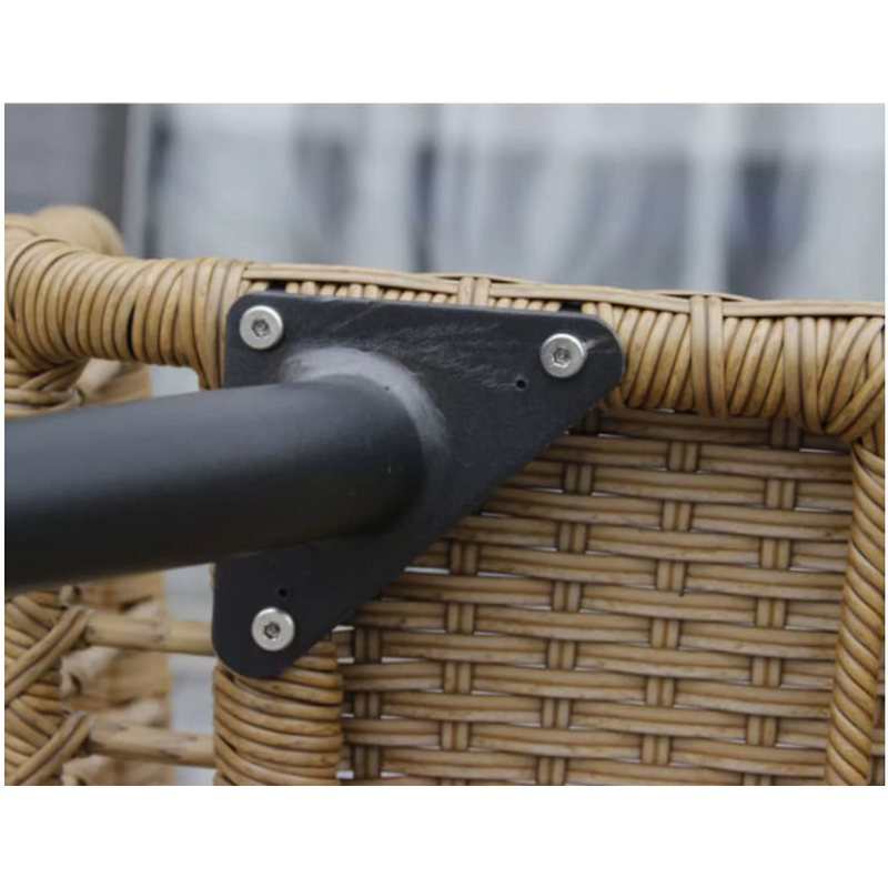 Patio Furniture Manufacturer - 3pc Wicker Outdoor Conversation Sets Steel Frame PE Rattan for Apartment Home Office Dining