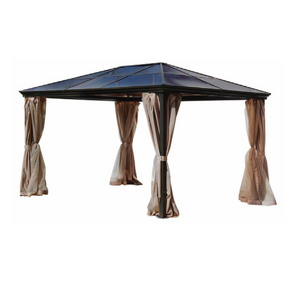 Garden Pavilion Manufacturer - OEM/ODM Patio Large Metal Pavilion Tent Backyard Aluminum Frame